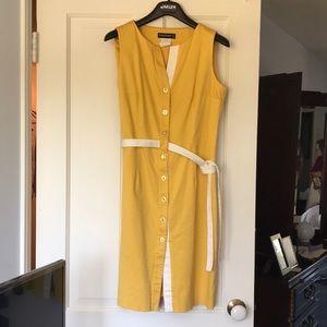 Vintage 90s Louis Feraud Yellow Dress